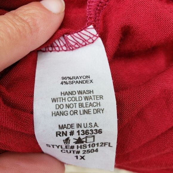 Debs Ladies Burgundy Cold Shoulder Sequin Pullover V-neck Tunic sz 1 XL - Picture 10 of 12